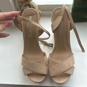 Marypaz tan high heel - size 6,5